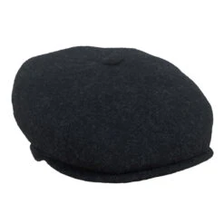 Alternative view of Charcoal Donegal Tweed Cabbie Cap