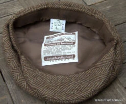 Alternative view of Irish Brown Herringbone Cabbie Cap (IR73)
